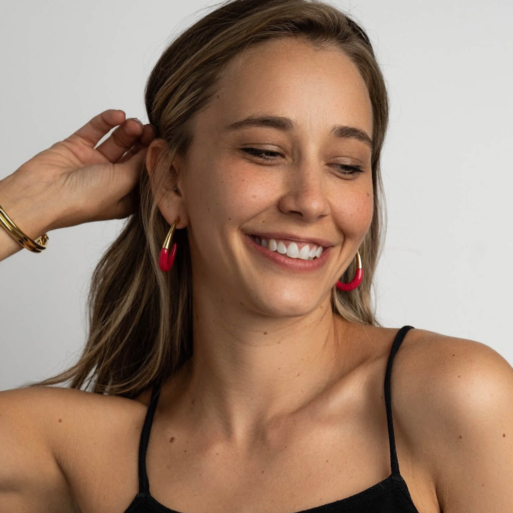 J Hoop Earrings See size chart under “more details”