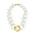 Oversized Twisted Link Lucite Necklace See size chart under “more details”