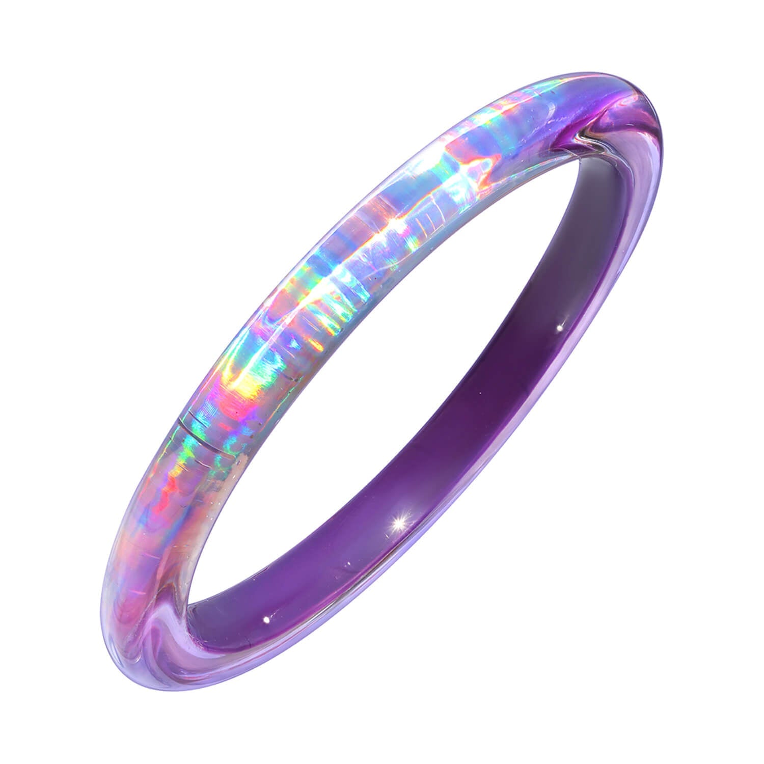 Rave Slip On Lucite Bangle See size chart under “more details”