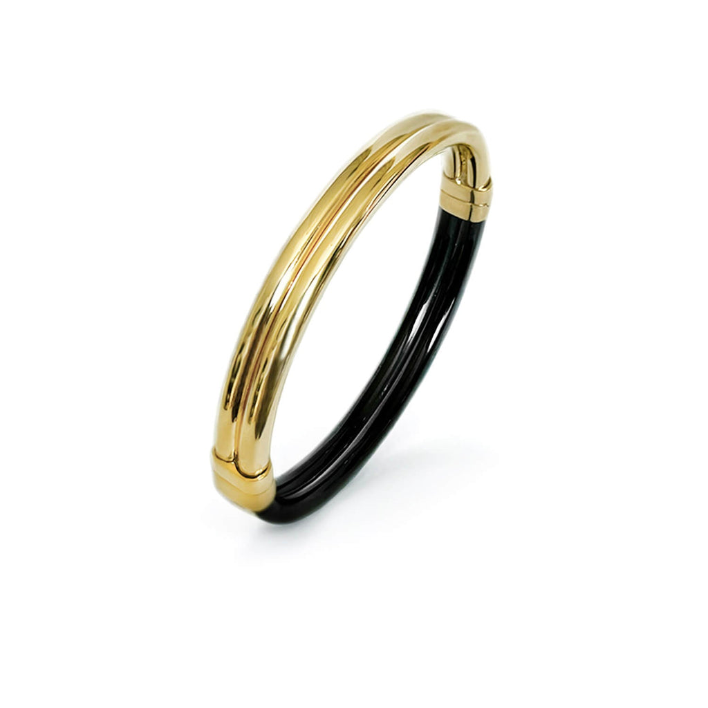 Ridge Lucite Hinge Bangle See size chart under “more details”