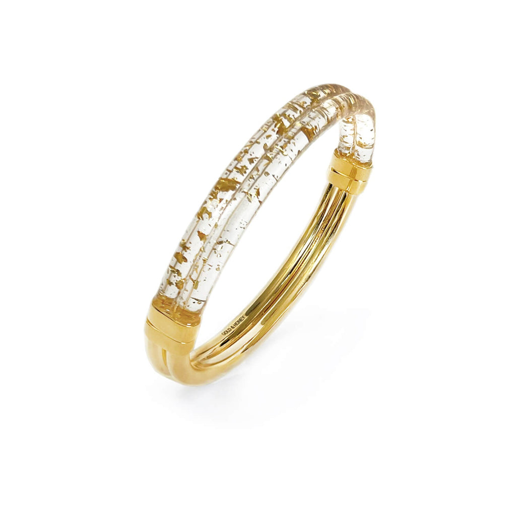 Ridge Lucite Hinge Bangle See size chart under “more details”