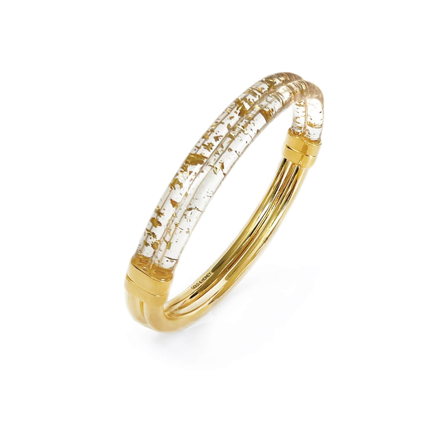 Ridge Lucite Hinge Bangle See size chart under “more details”