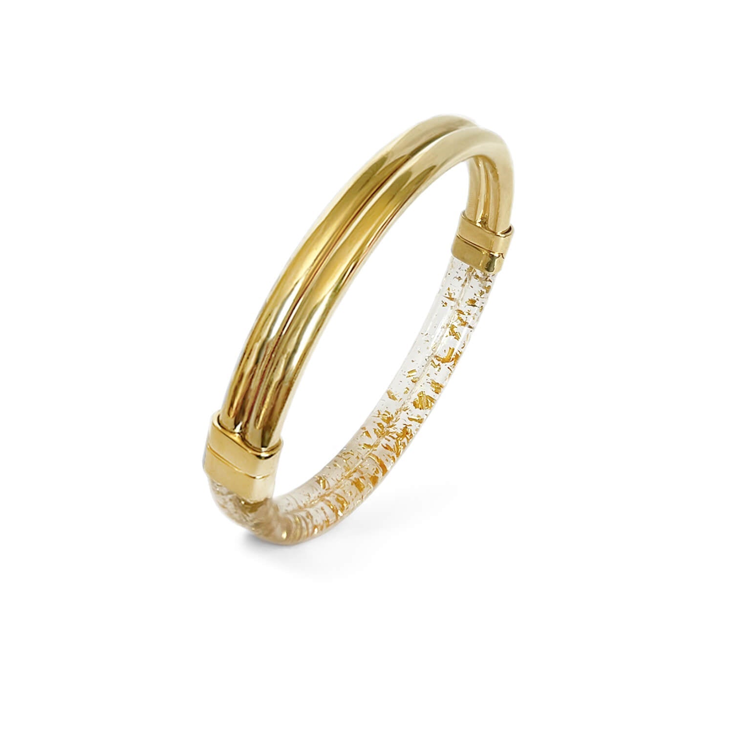 Ridge Lucite Hinge Bangle See size chart under “more details”