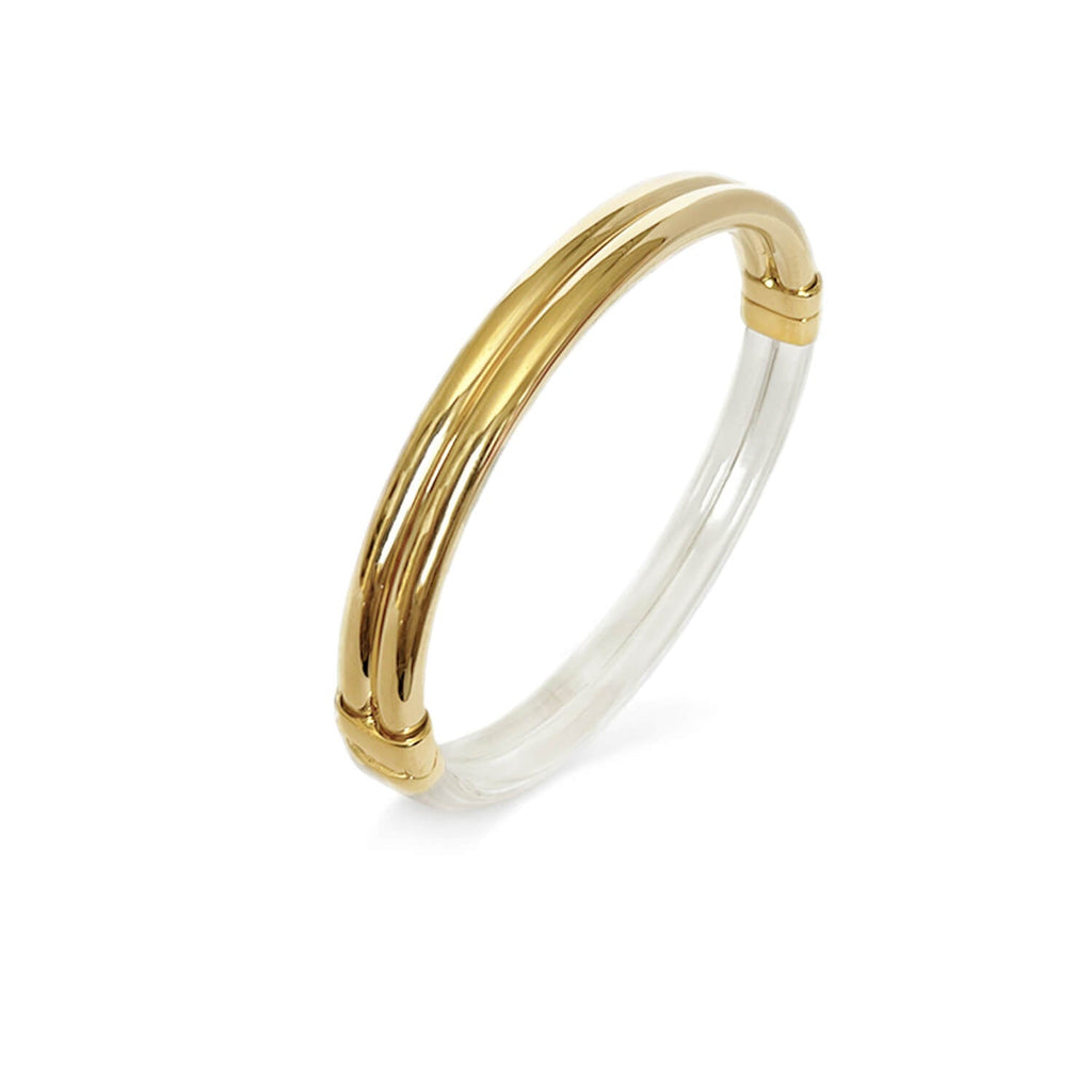Ridge Lucite Hinge Bangle See size chart under “more details”