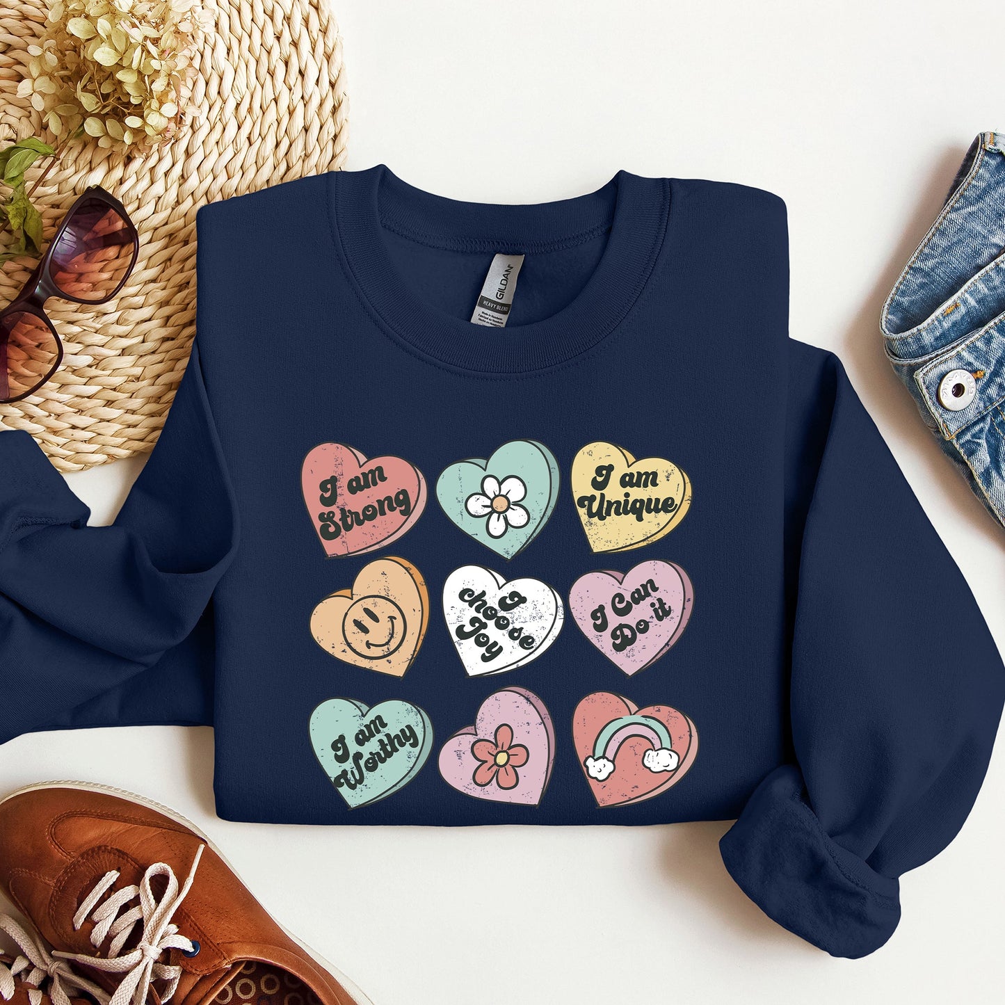 Valentine's Sweet Hearts, Candy, Sweatshirt, Valentine's Day