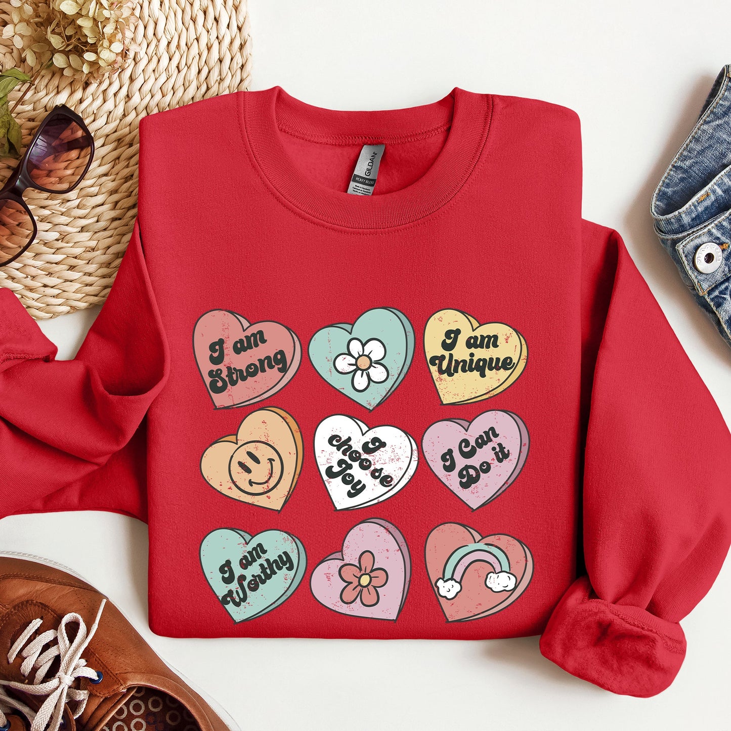 Valentine's Sweet Hearts, Candy, Sweatshirt, Valentine's Day