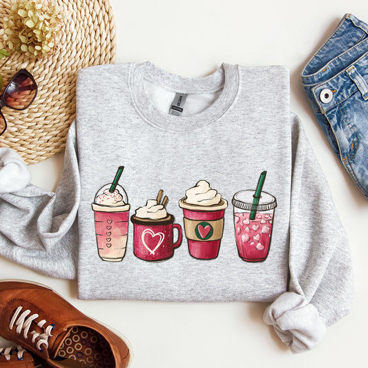 Valentine's Coffee, Drinks, Sweatshirt, Valentine's Day