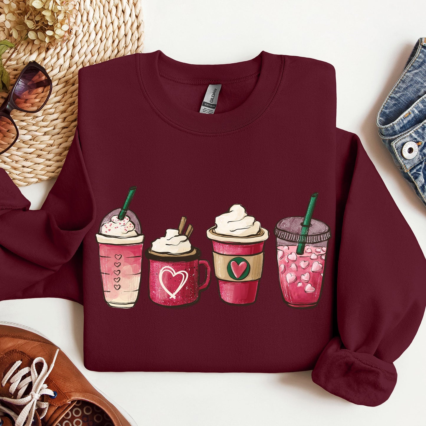 Valentine's Coffee, Drinks, Sweatshirt, Valentine's Day