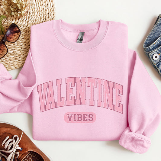 Valentine Vibes, Collegiate, College, University, Sweatshirt, Valentine's Day
