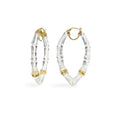 Vivienne Bamboo Lucite Hoop Earrings See size chart under “more details”