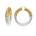XL Clear Chunky Rope Hoop Earrings See size chart under “more details”