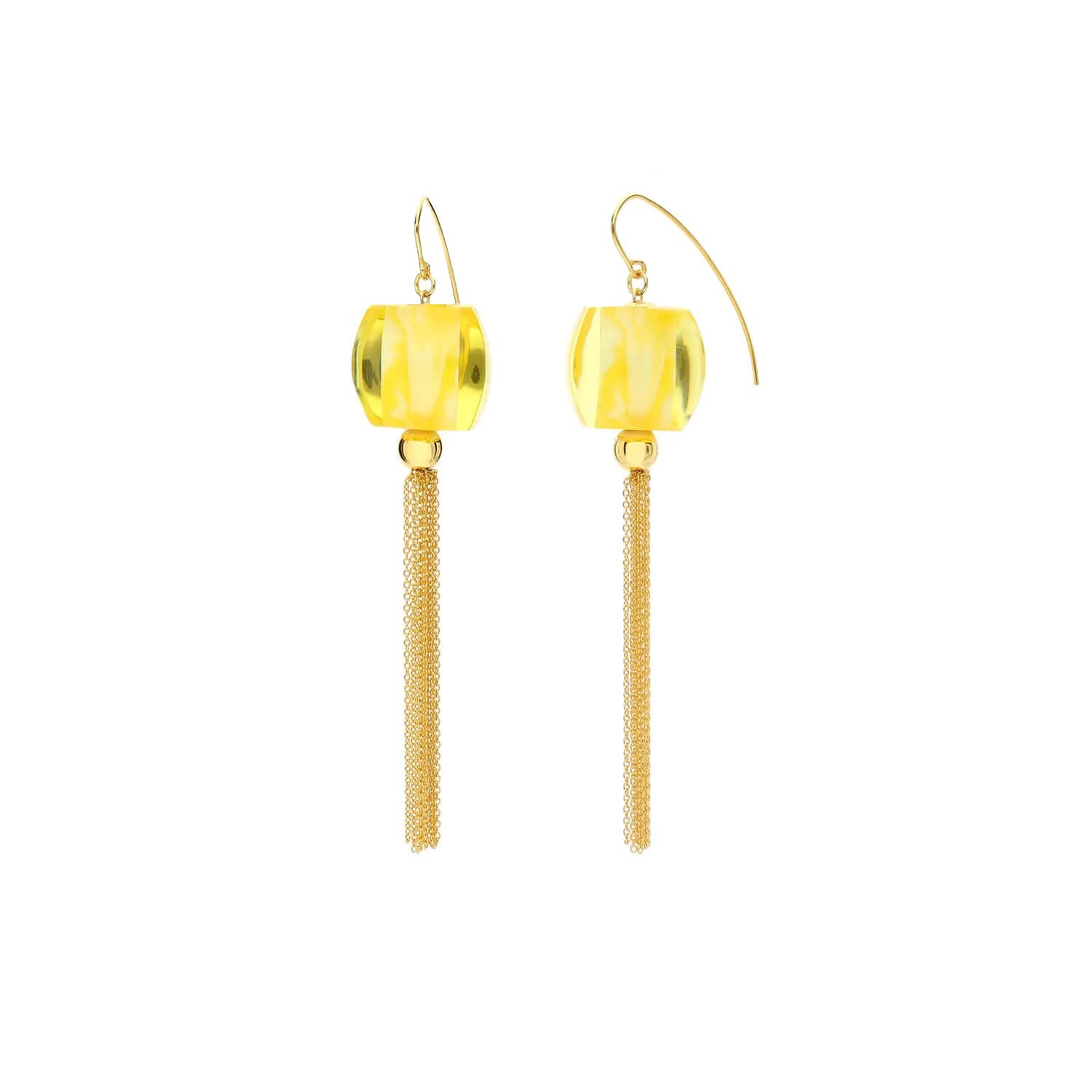 Tassel Bead Drop Earrings